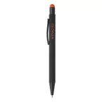 Pearly oranje zwart balpen 