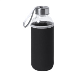 Ganga zwart  glazen fles 