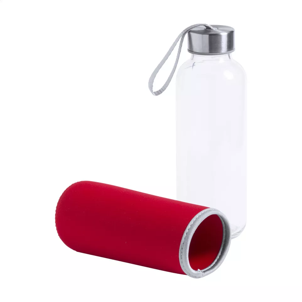 Ganga rood  glazen fles 