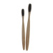 Boohoo Mini black natural kids bamboo toothbrush 