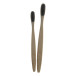Boohoo Mini black natural kids bamboo toothbrush 