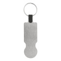 SteelCart silver  trolley coin keyring 