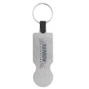 SteelCart silver  trolley coin keyring 