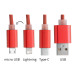 Scolt red  USB charger cable 