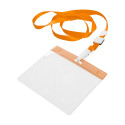 Ballek orange transparent badge lanyard 