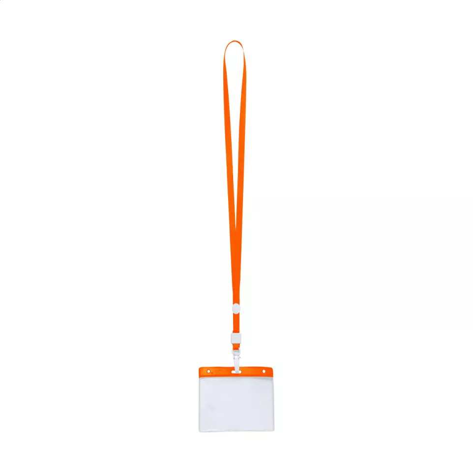 Ballek oranje transparant lanyard 