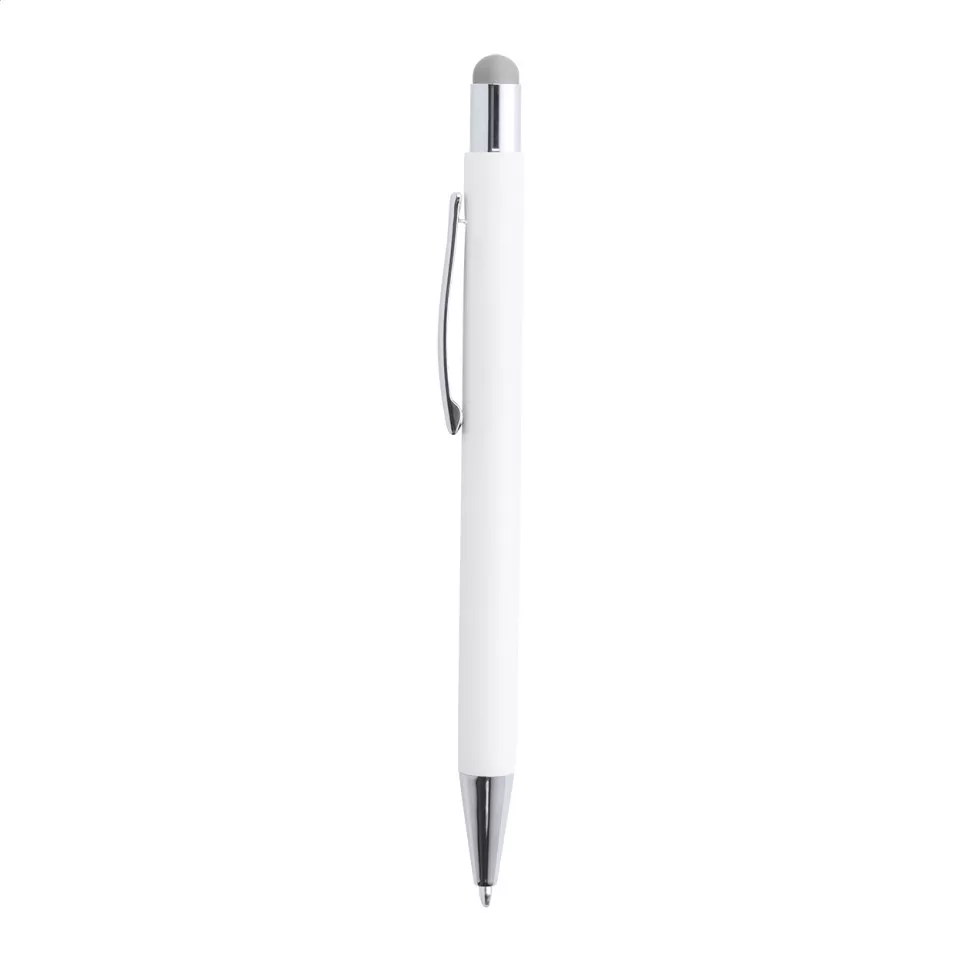 Wirly zilver wit balpen 