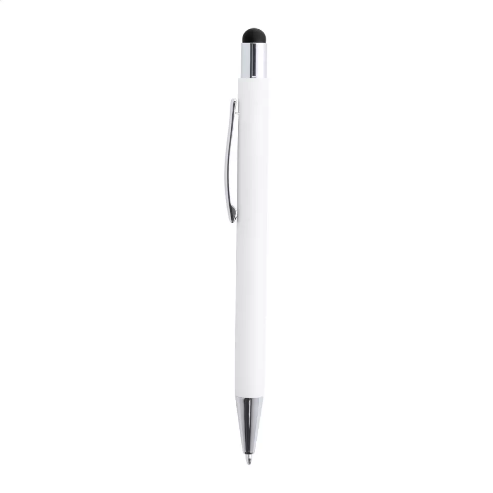 Wirly black white touch ballpoint pen 