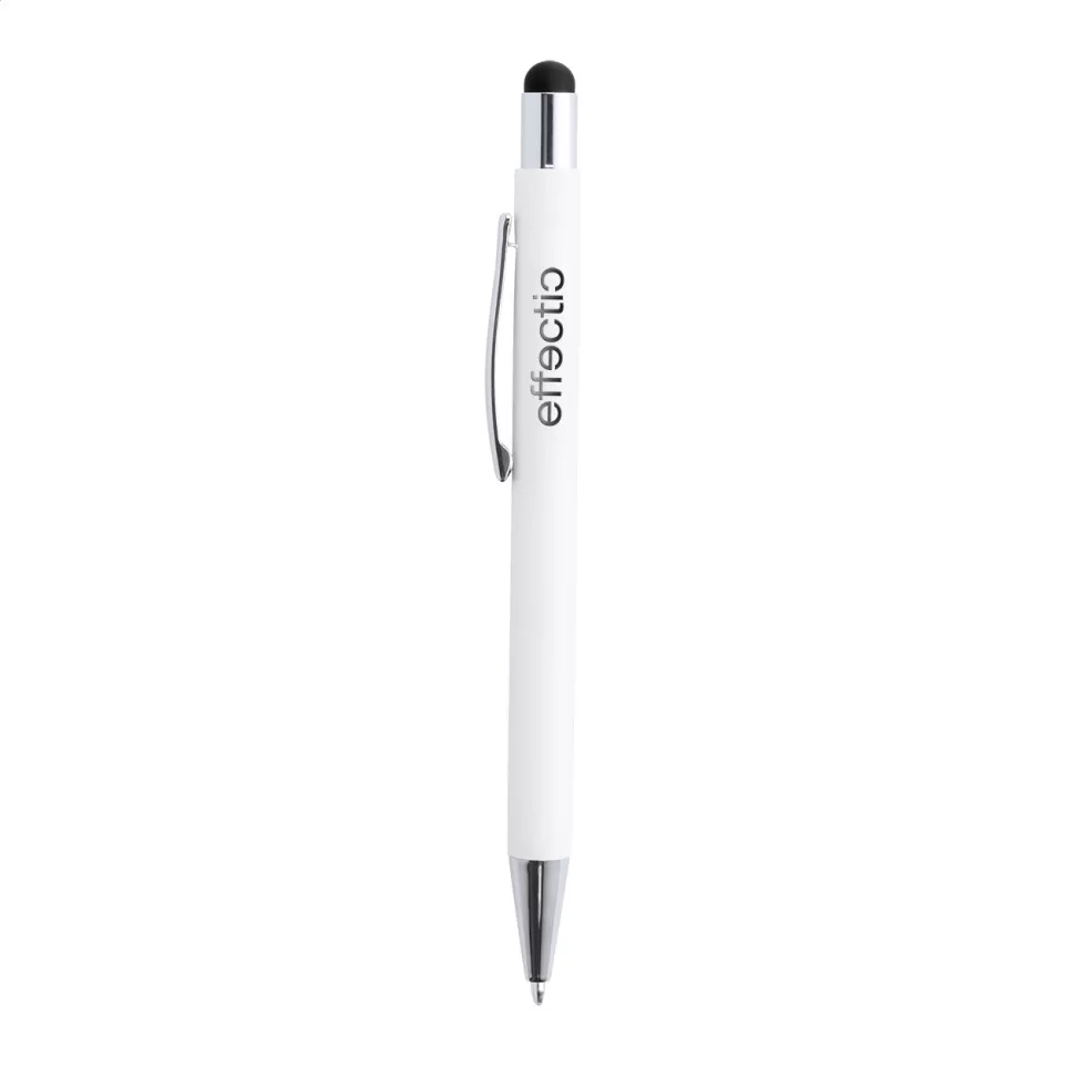 Wirly black white touch ballpoint pen 