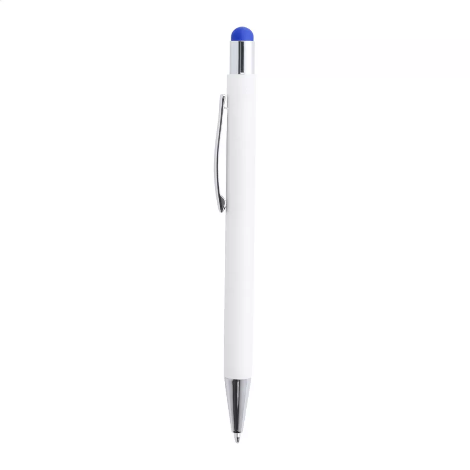 Wirly blue white touch ballpoint pen 