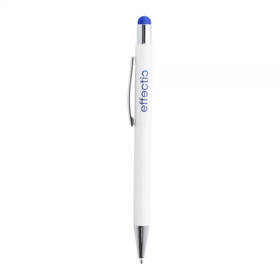 Wirly blauw wit balpen 