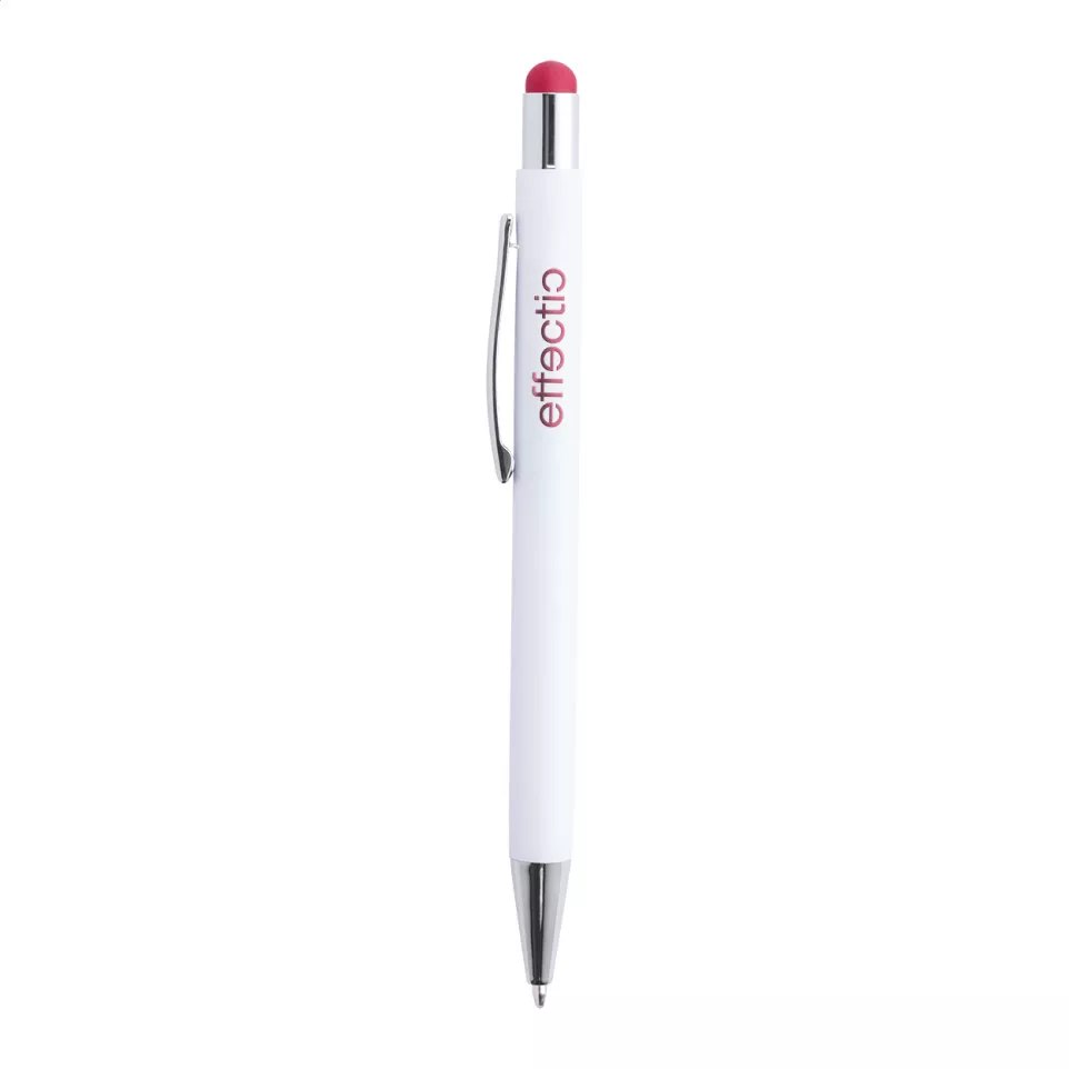 Wirly red white touch ballpoint pen 