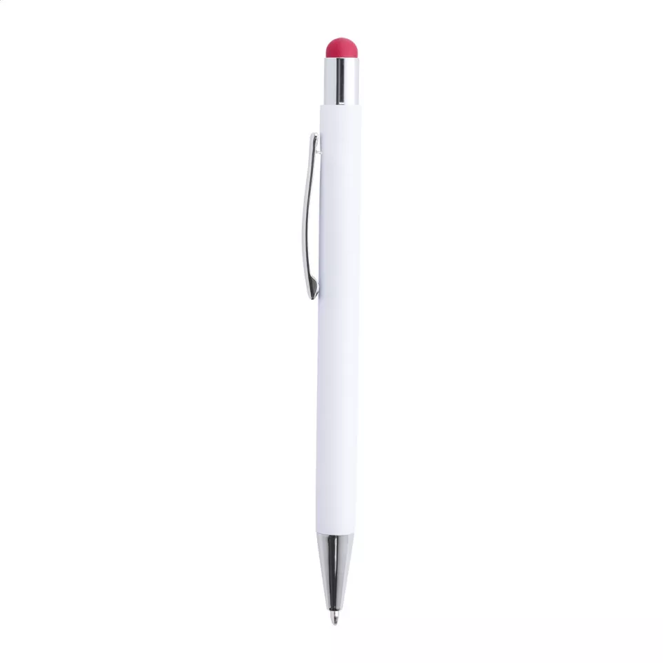 Wirly red white touch ballpoint pen 