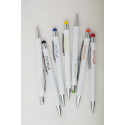 Wirly red white touch ballpoint pen 
