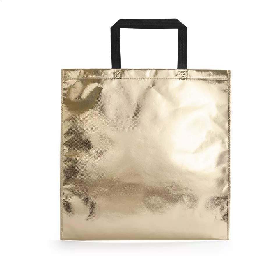 Metalot doré  sac shopping 
