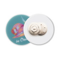 ColoBadge wit  custom made magnetische badge 