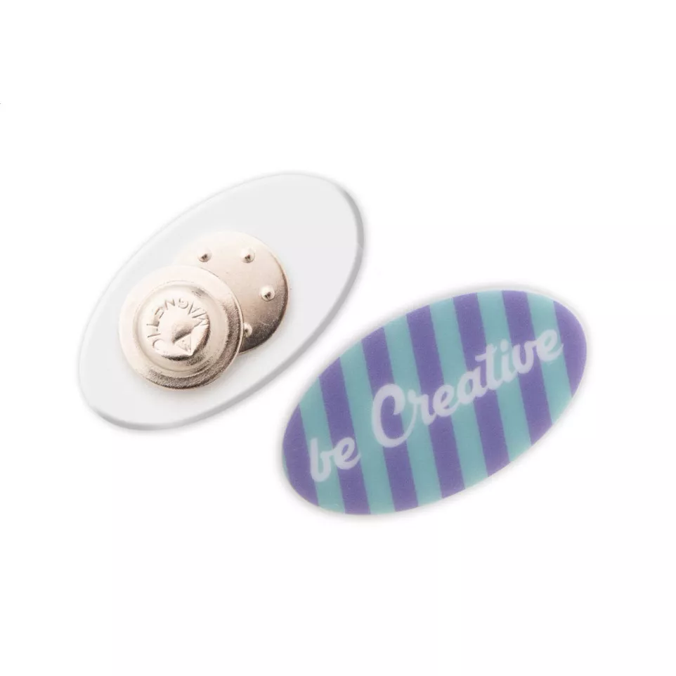 ColoBadge white  magnetic badge 