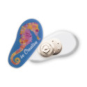 ColoBadge white  magnetic badge 