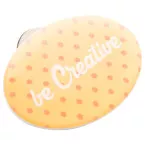DomeBadge wit  magnetische badge 