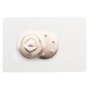 DomeBadge white  magnetic badge 