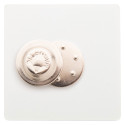 DomeBadge white  magnetic badge 