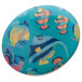 DomeBadge wit  magnetische badge 