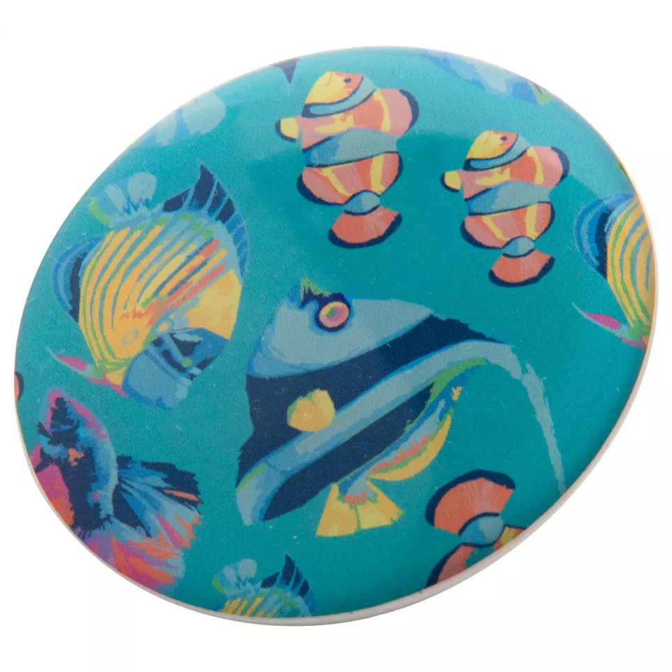 DomeBadge white  magnetic badge 