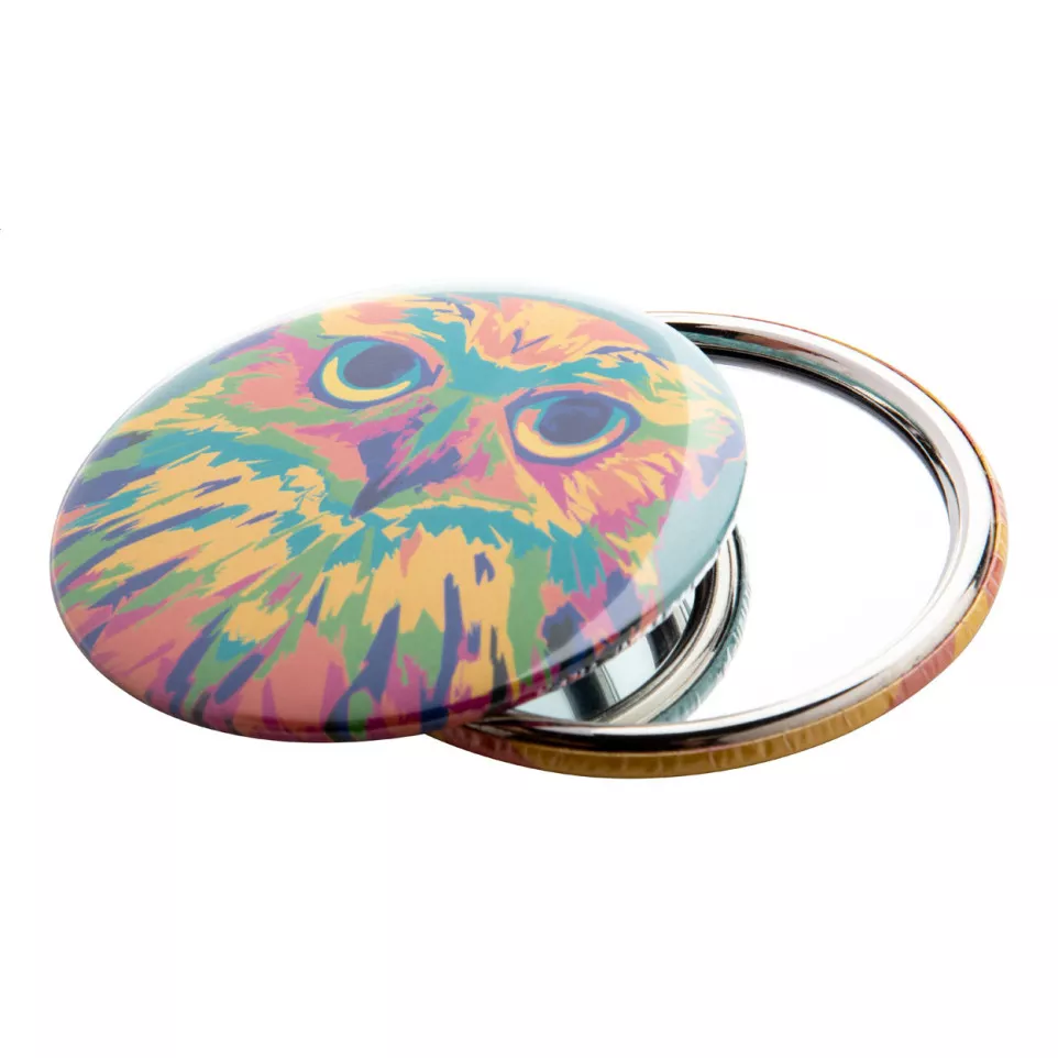 BeautyBadge argenté  Miroir de poche 