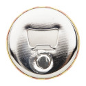 MagBadge Bottle silver white pin button bottle opener 