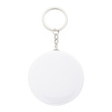 KeyBadge Bottle argenté blanc porte-clés badge 