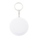 KeyBadge Bottle argenté blanc porte-clés badge 