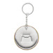 KeyBadge Bottle argenté blanc porte-clés badge 
