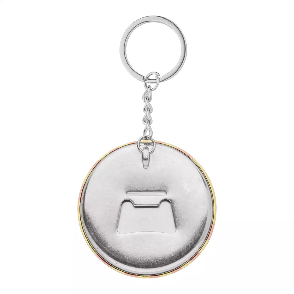 KeyBadge Bottle silver white pin...