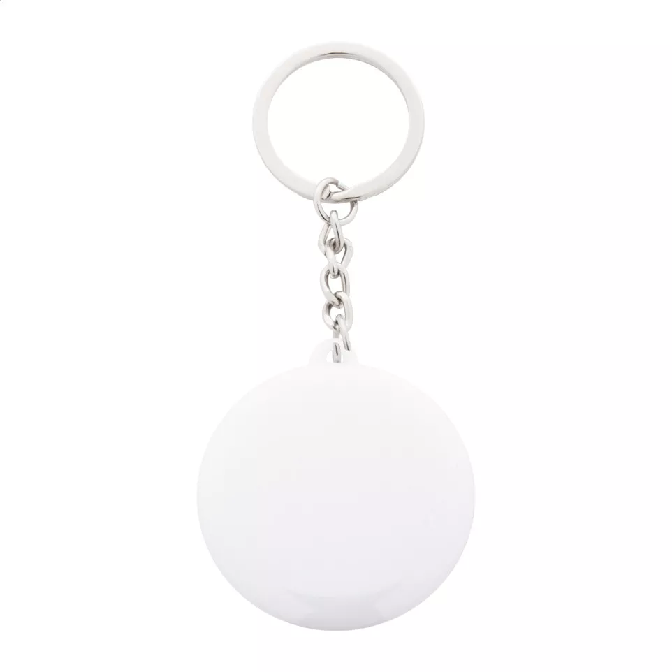 KeyBadge Mini white  pin button keyring 