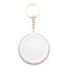 KeyBadge Mini white  pin button keyring 