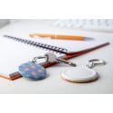 KeyBadge Mini wit  button sleutelhanger met pin 