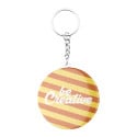 KeyBadge Mini wit  button sleutelhanger met pin 