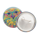 PinBadge Mini wit zilver button met pin 