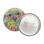PinBadge Mini white silver...