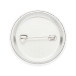 PinBadge Mini white silver pin button badge 