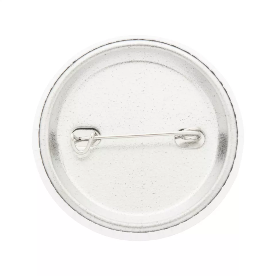 PinBadge Mini wit zilver button met pin 