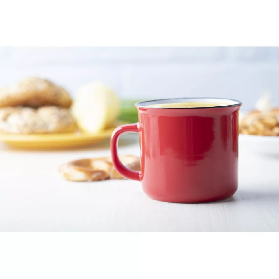 Woodstock rood wit vintage mok 