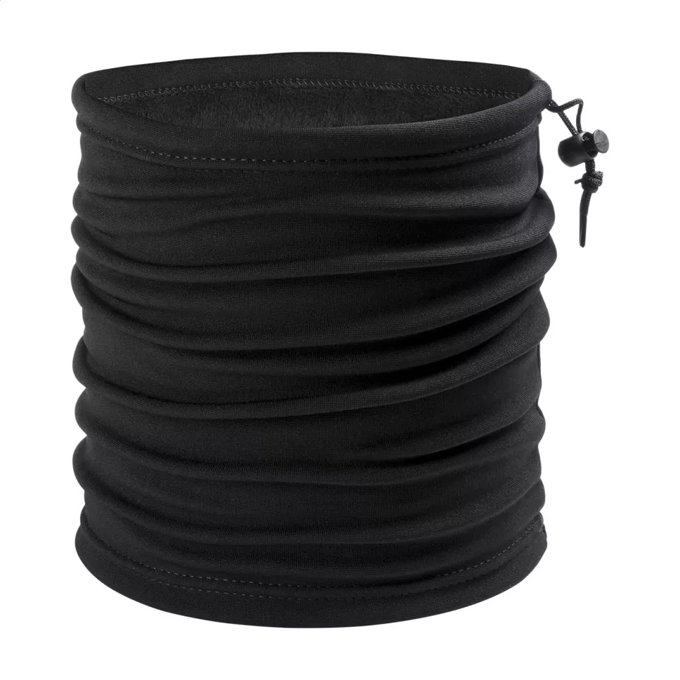 Swoosh zwart  nek verwarmer en muts 