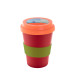 CreaCup Mini orange  customisable thermo cup, lid B