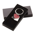 I Love rood zilver sleutelhanger  