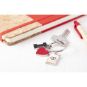 I Love rood zilver sleutelhanger  