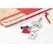 I Love rouge argenté porte-clés 