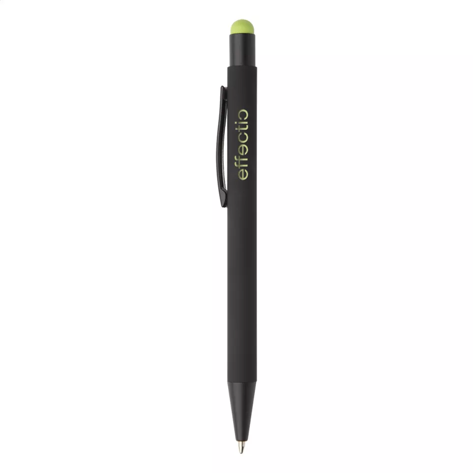 Pearly groen zwart balpen  