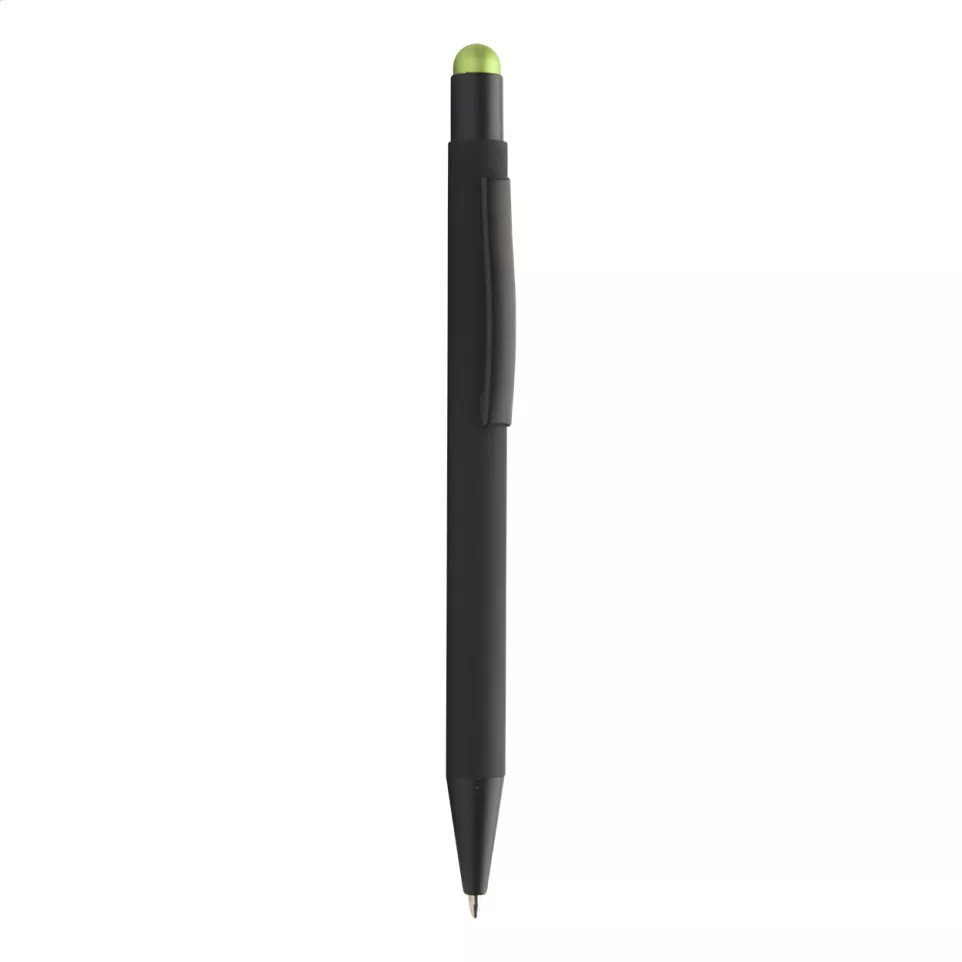 Pearly groen zwart balpen  