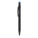 Pearly light blue black ballpoint pen 